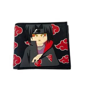 Naruto Wallet Japanese Anime Uchiha Itachi Bi-Fold Silicon Black Red